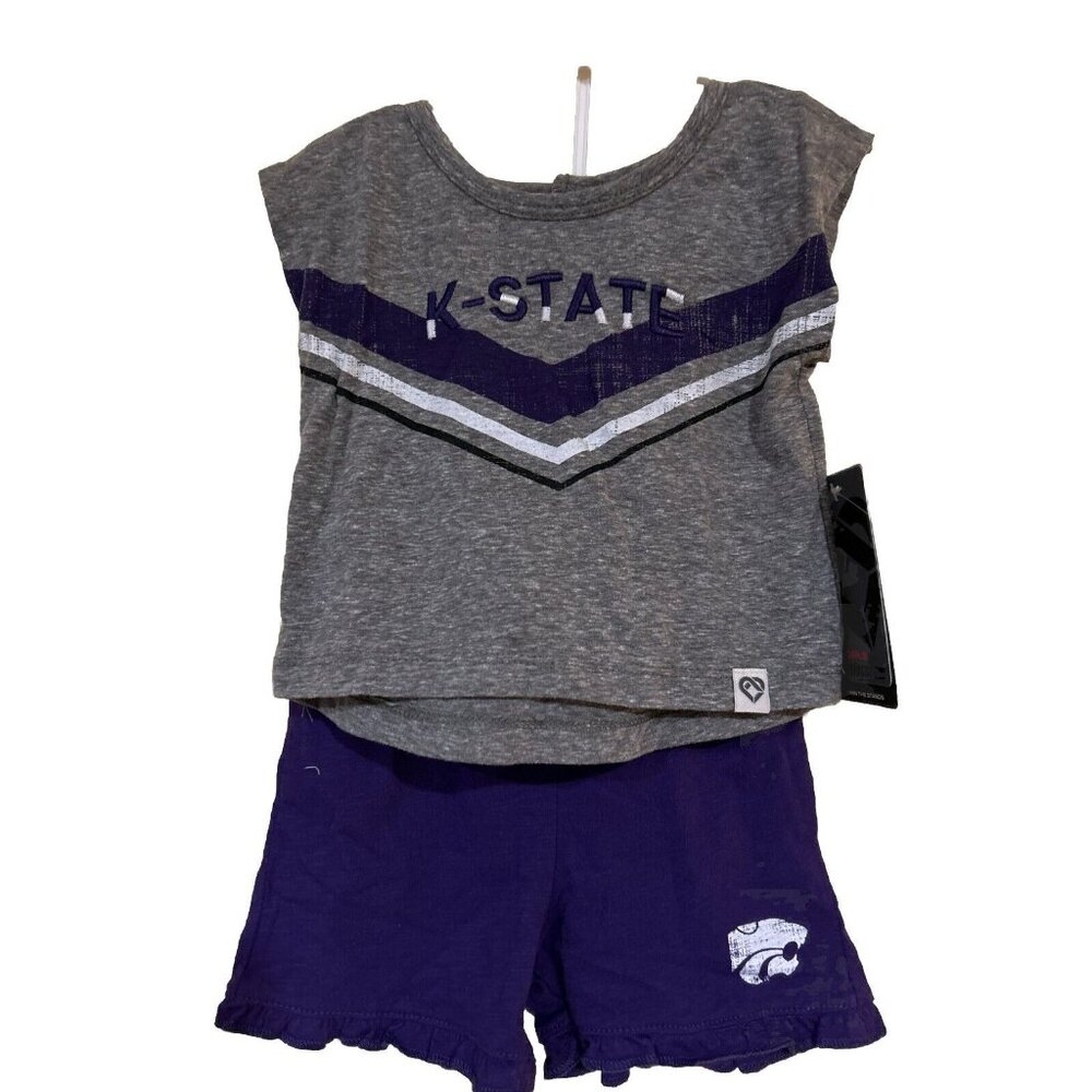 K State Infant Girls Set Shirt Shorts Colosseum New